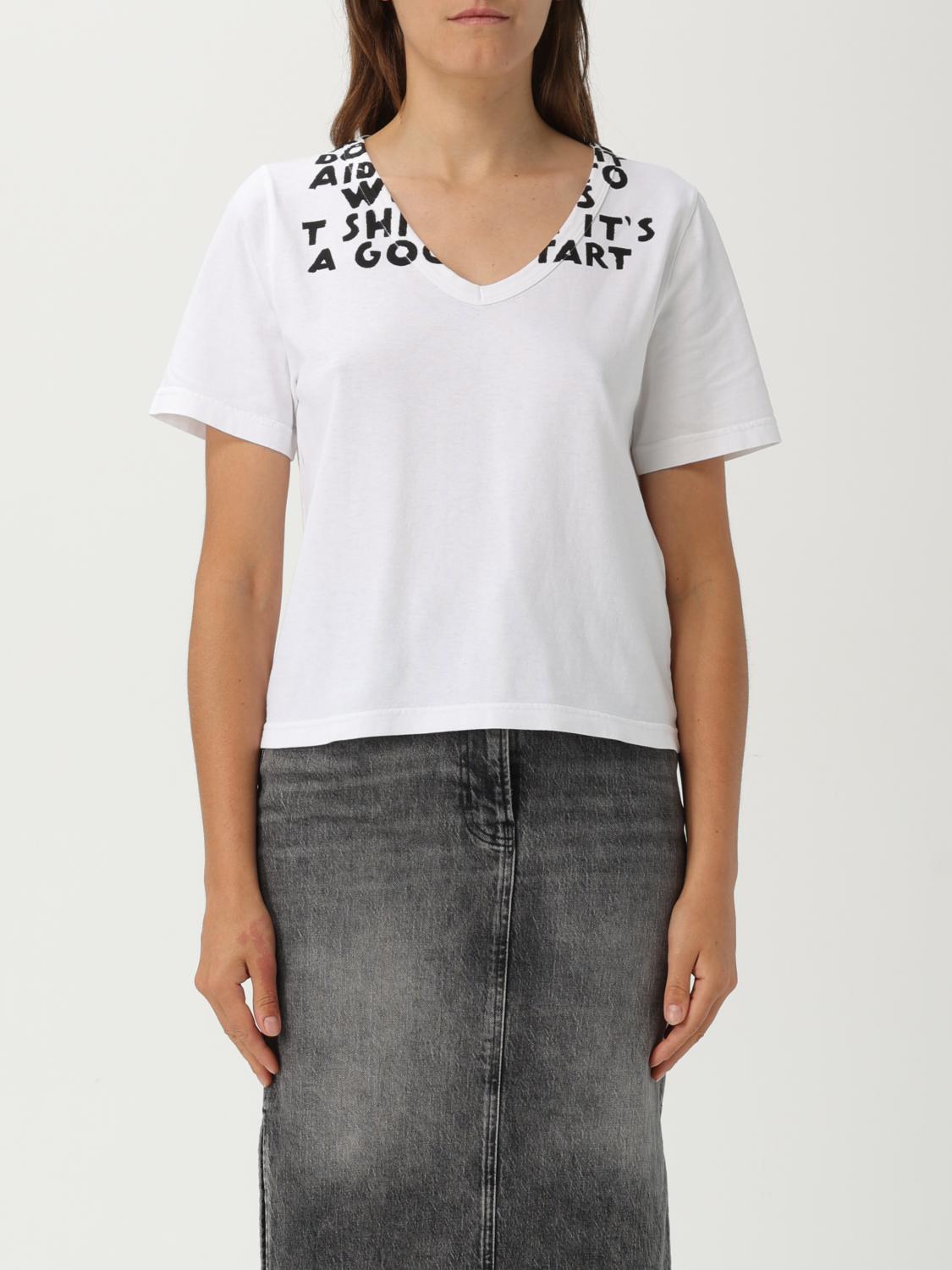 Mm6 Maison Margiela T-shirt Scollo A V Aids Program In White