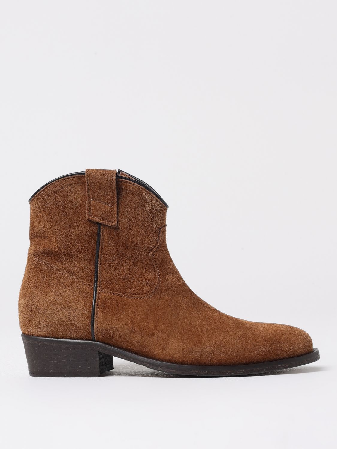 Via Roma 15 Flat Ankle Boots Woman Color Brown In Brown