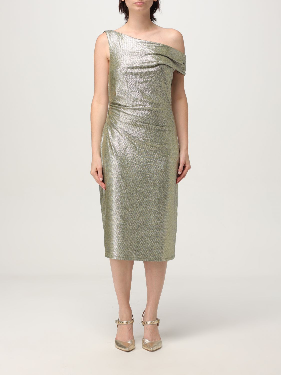 Polo Ralph Lauren Kleider Damen Farbe Grün In Metallic