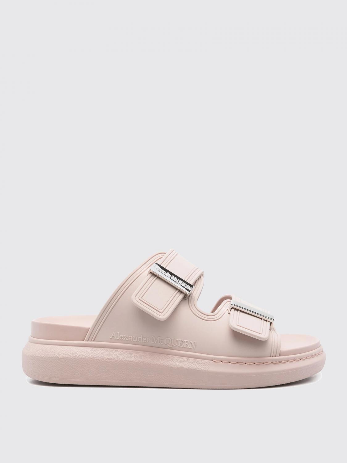 Alexander Mcqueen Flat Sandals Mcqueen Woman Color Pink