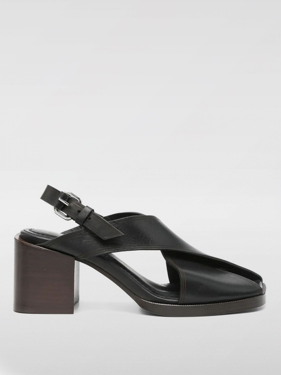 Lemaire Women Cross Pump Sandals In Black