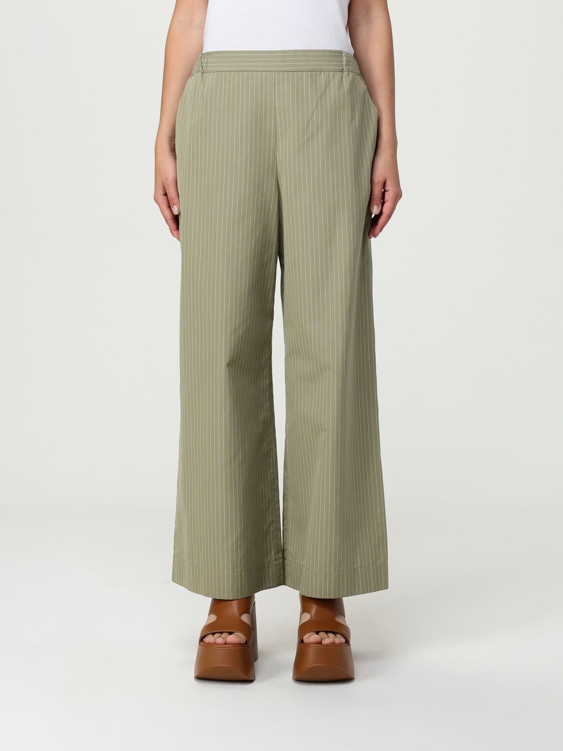 Mm Max Mara Hose Damen Farbe Sage Grün In Green