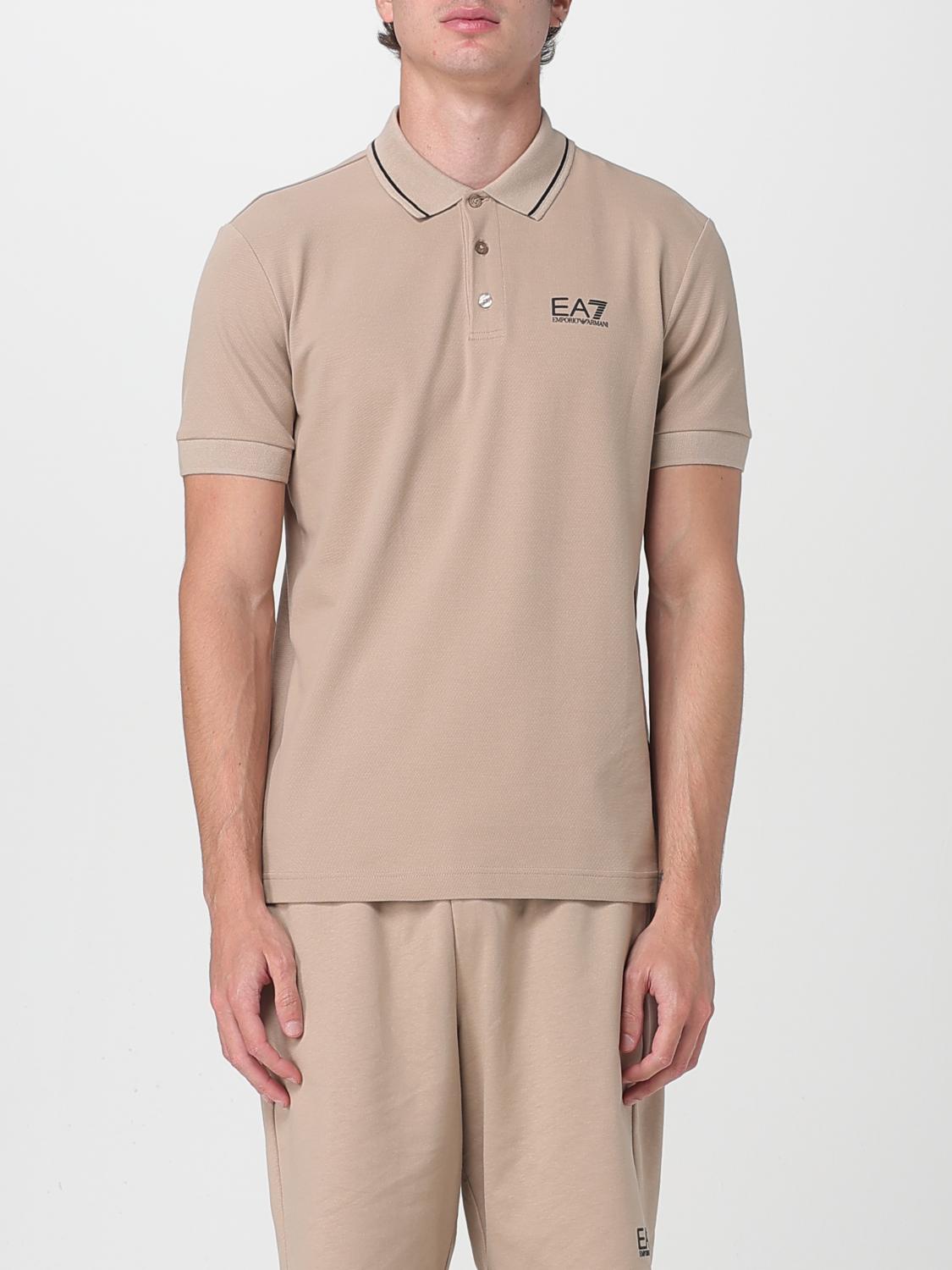 Ea7 Core Identity Polo Shirt In Neutral