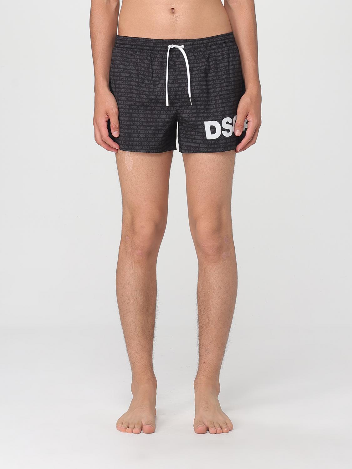 Dsquared2 Logo-print Swim Shorts In Black