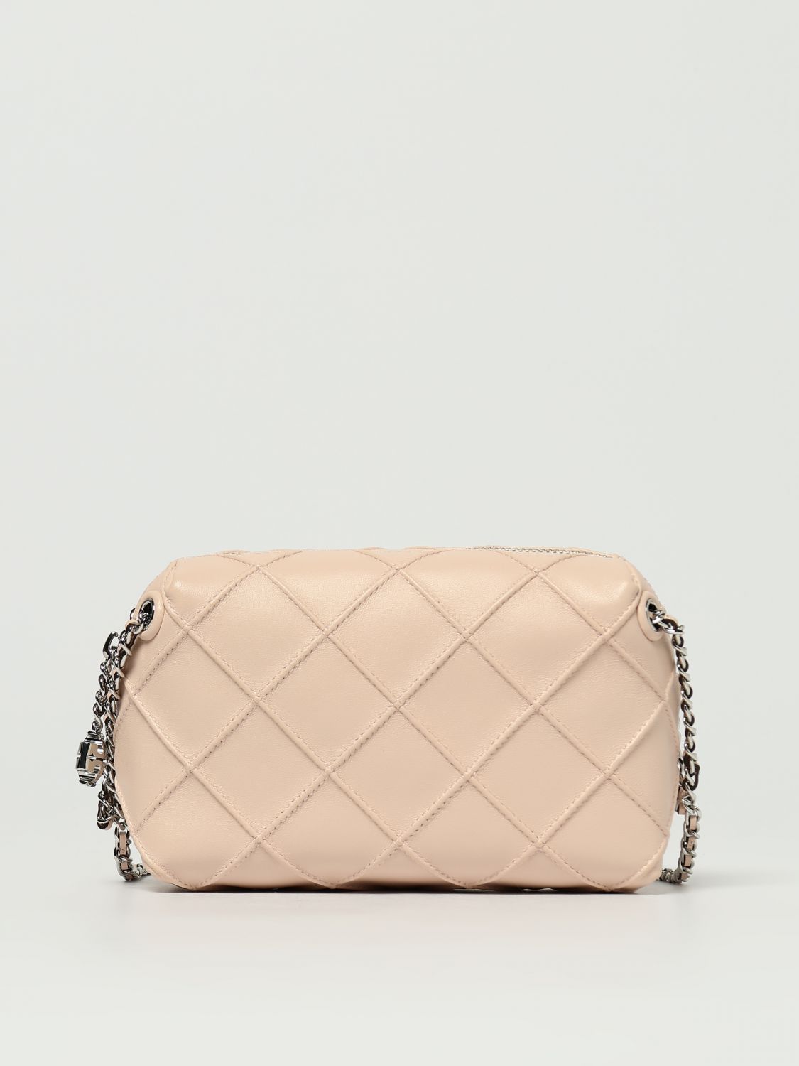 Tory Burch Borsa Crossbody Fleming Small In Pelle Trapuntata Colore Vaniglia In Pink