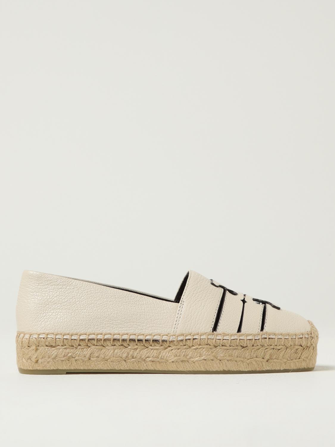 Tory Burch Ines Double T Leather Espadrilles