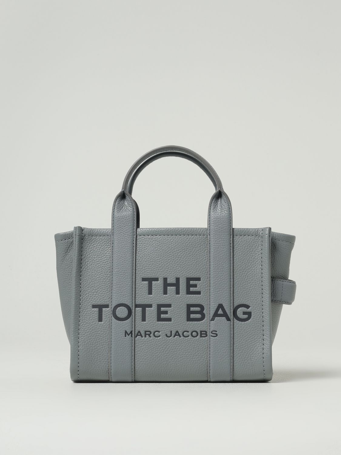 Marc Jacobs The Leather Medium Tote Bag In Gray
