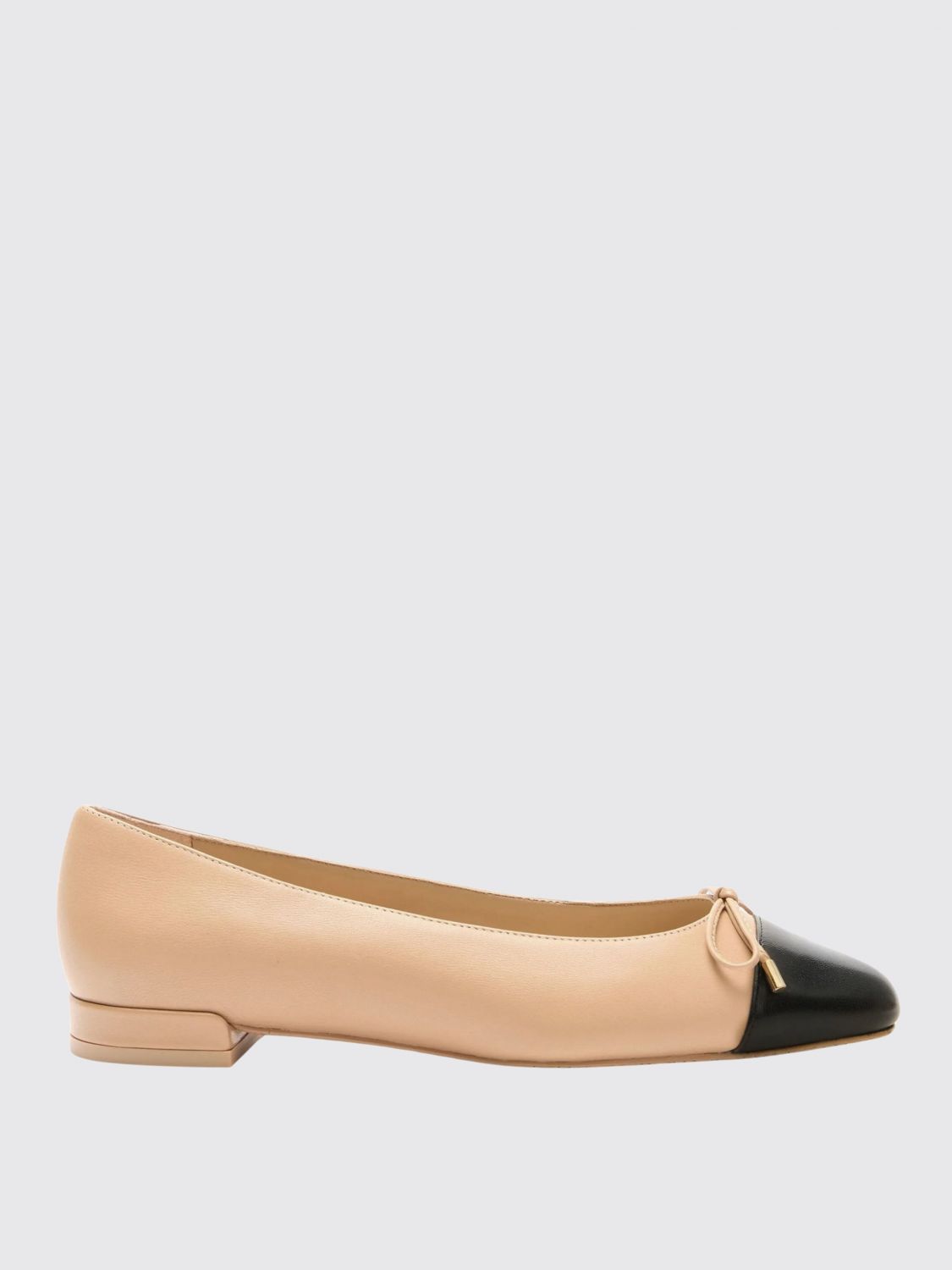 Stuart Weitzman Pointed Almond Toe Ballerina Flats In Neutral
