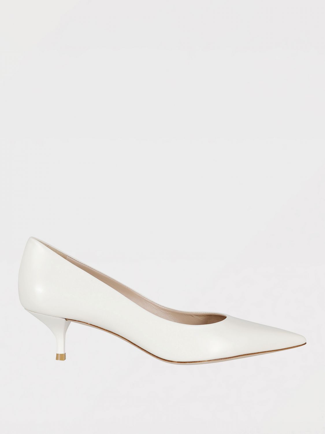 Stuart Weitzman Stuart Power 50 Pumps In White Leather
