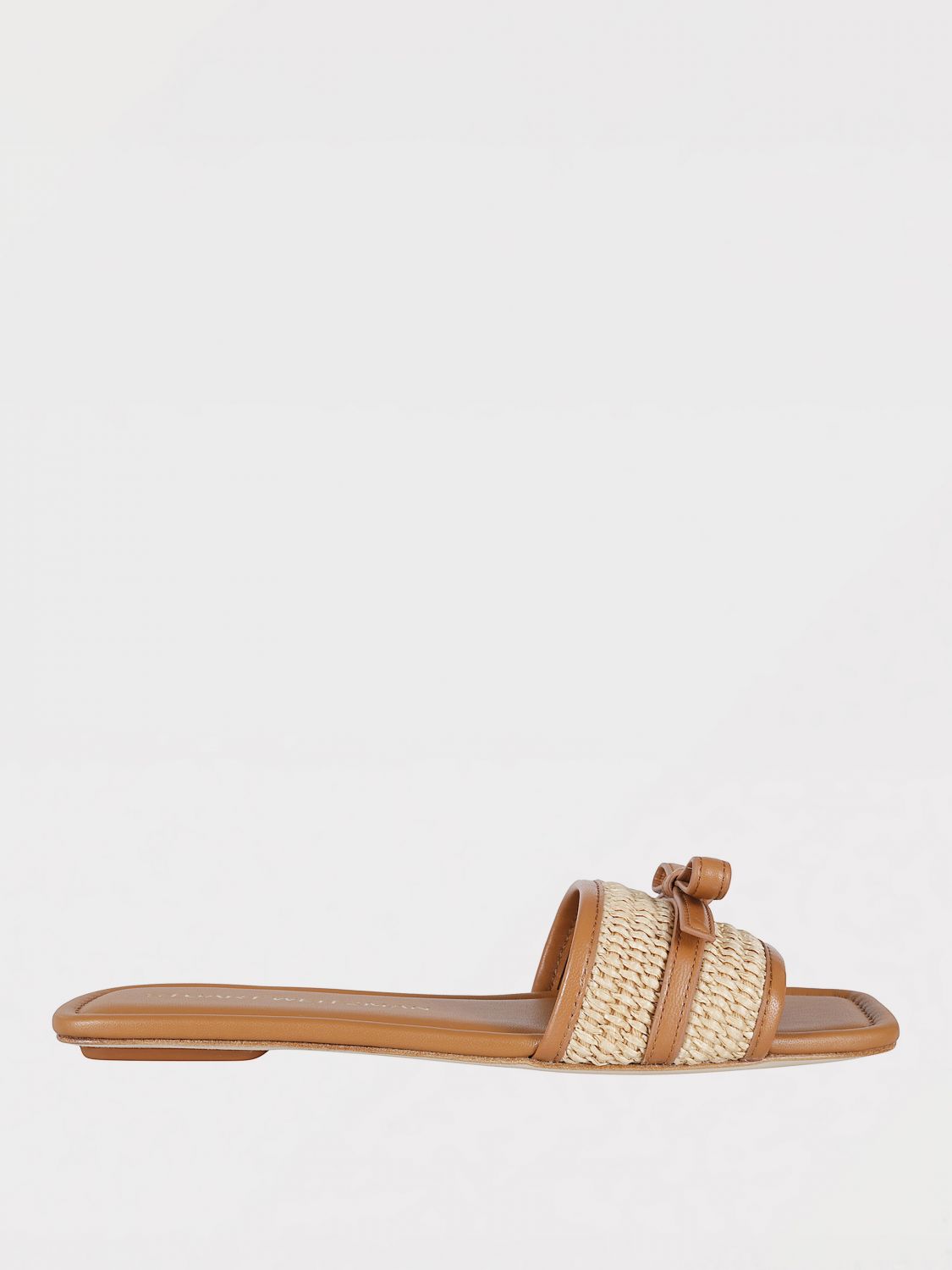 Stuart Weitzman Slide Sandals With Bow Detail