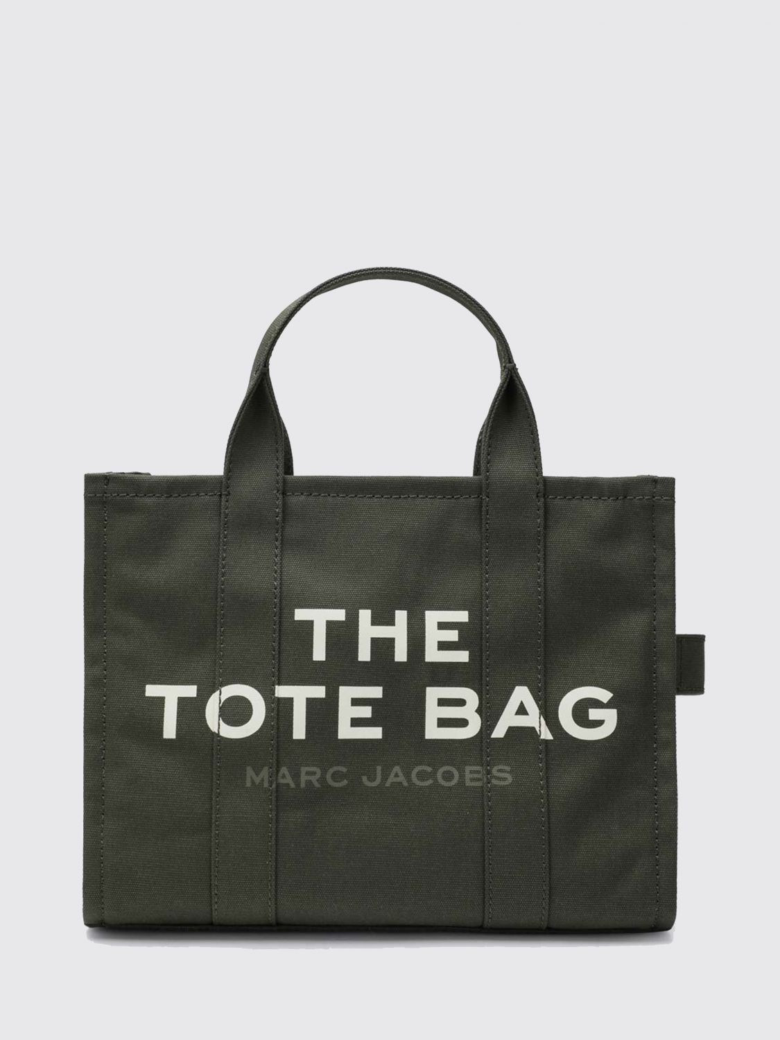 Marc Jacobs Medium Canvas Tote Bag With Side Handle In Green
