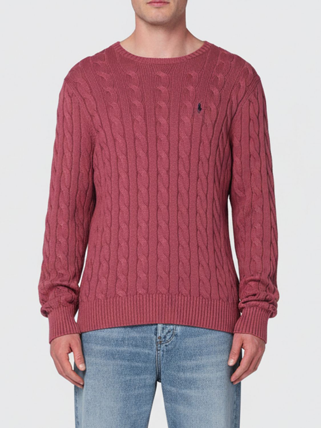 Polo Ralph Lauren Sweater Men Color Plum In Pink