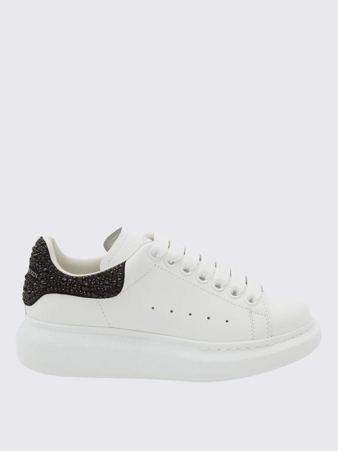 Alexander Mcqueen White Sneakers With Logo On The Tongue And Logo Lettering On The Rear In Leather W