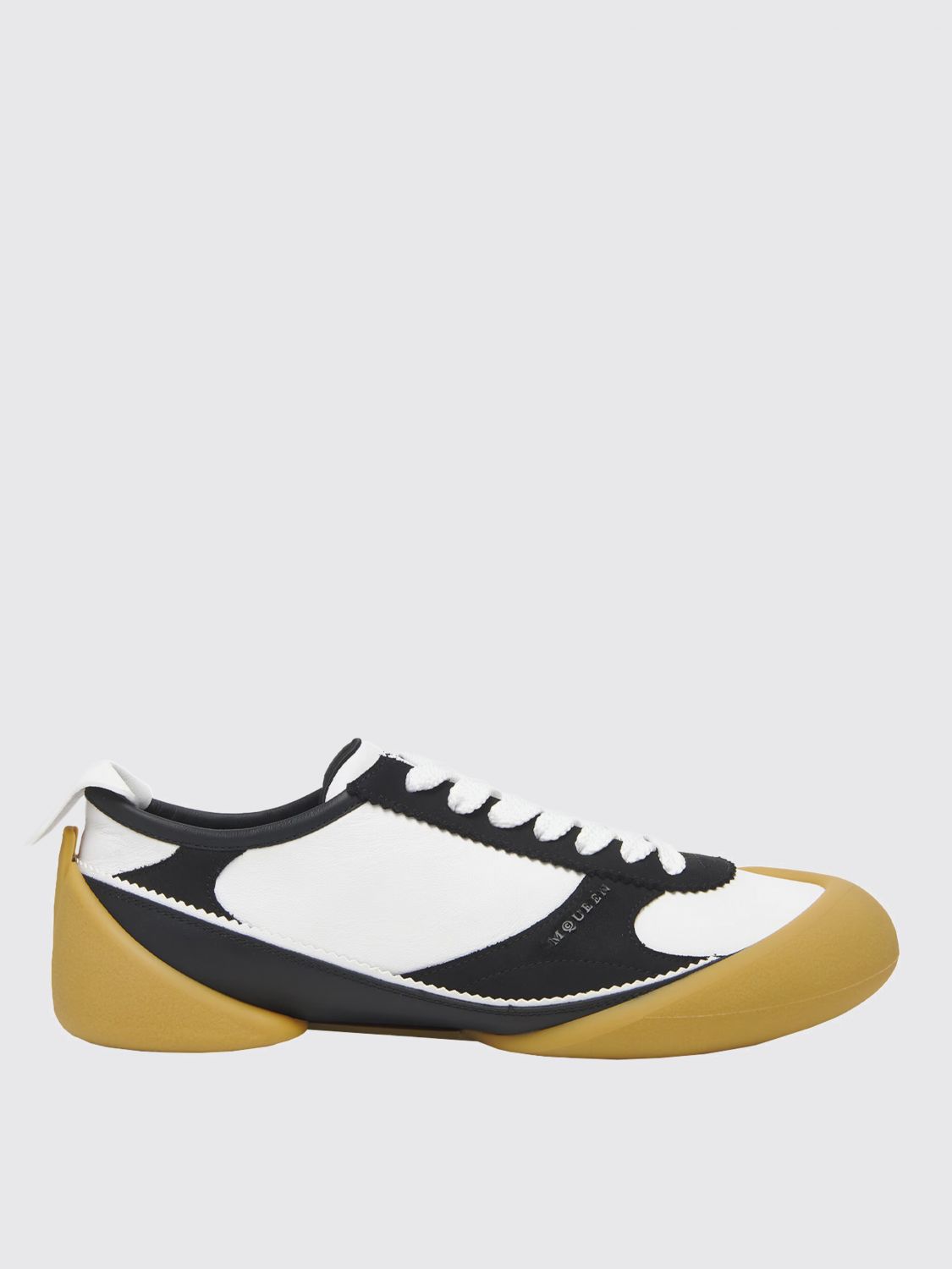 Alexander Mcqueen Oversized Calfskin Sneakers With Distinctive Rounded Sole In Multi