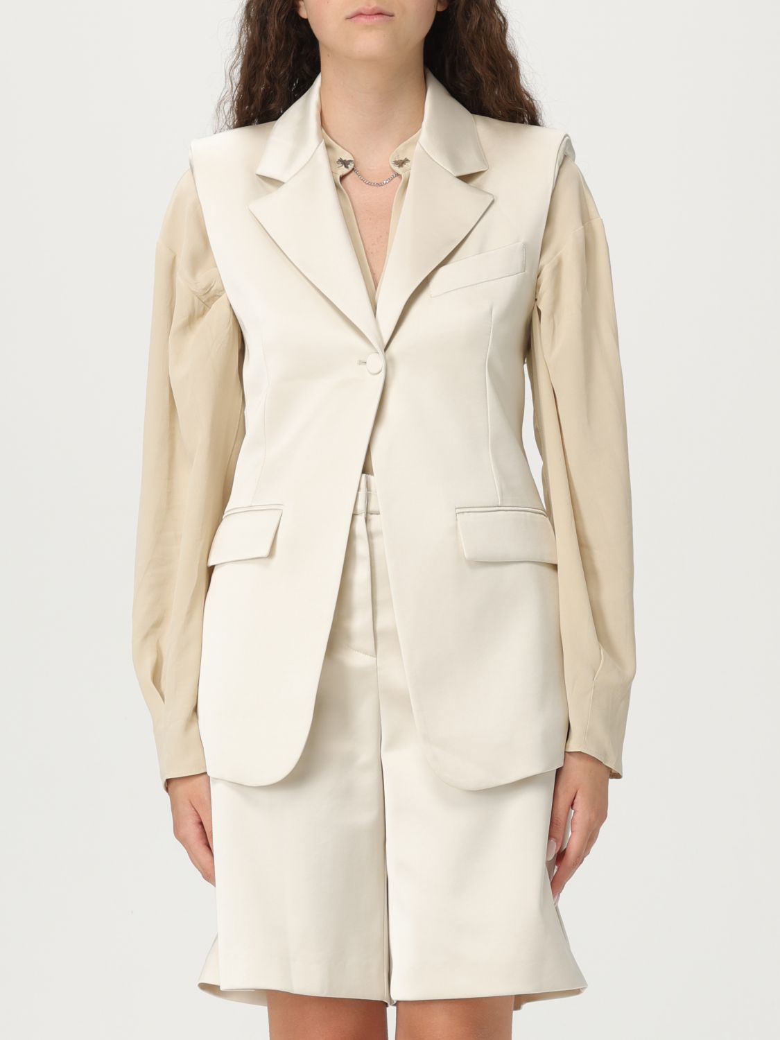 Patrizia Pepe Waistcoat  Woman Color Ivory In Neutral