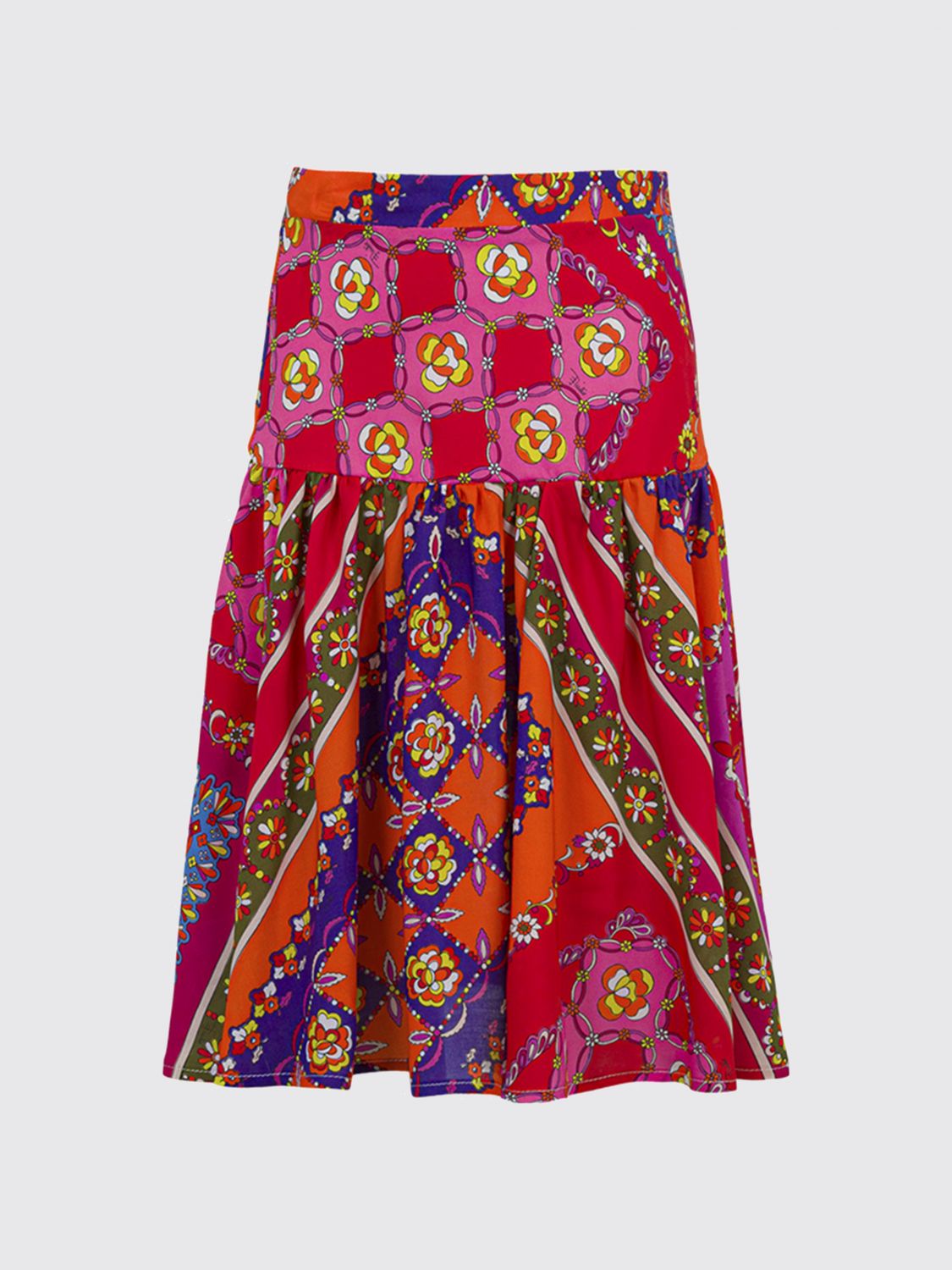 Shop Pucci Skirt Kids Color Multicolor
