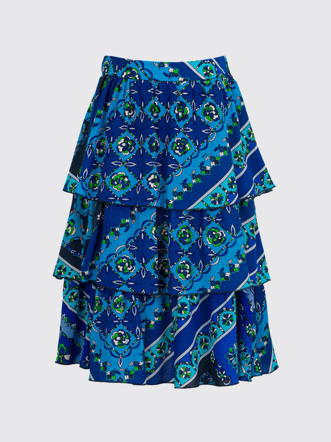 Shop Pucci Skirt Kids Color Blue