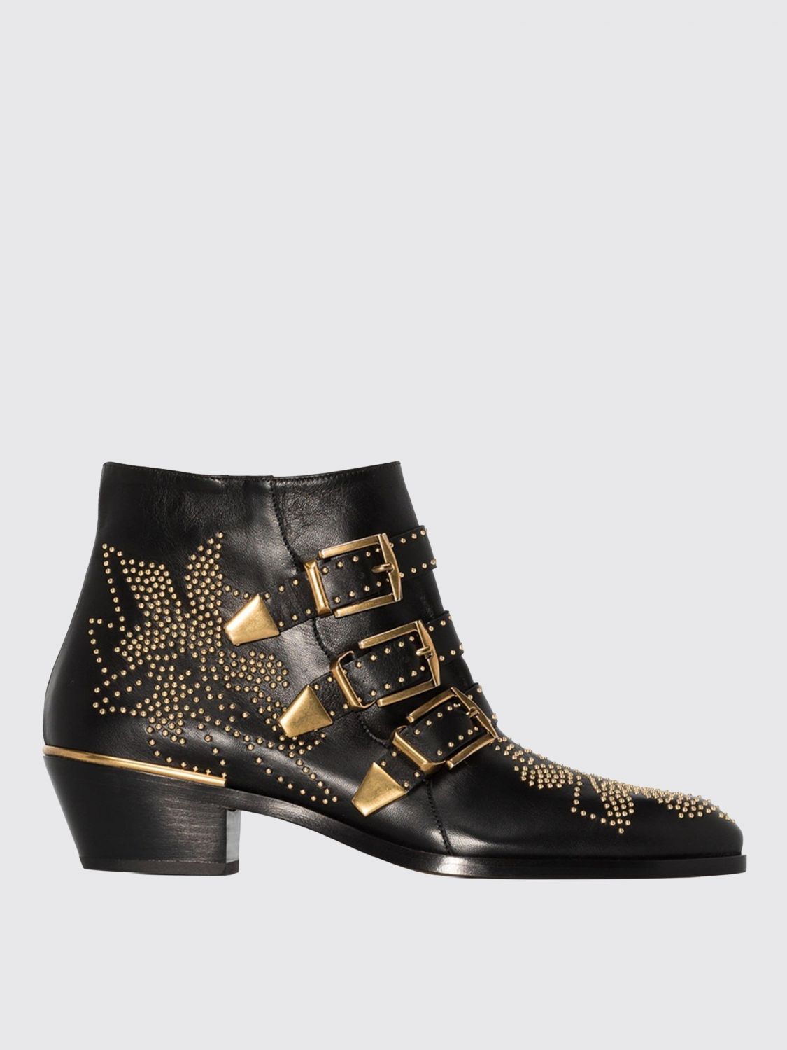 Chloé Chloe Women Embellished Nappa Leather Susanna Ankle Boots