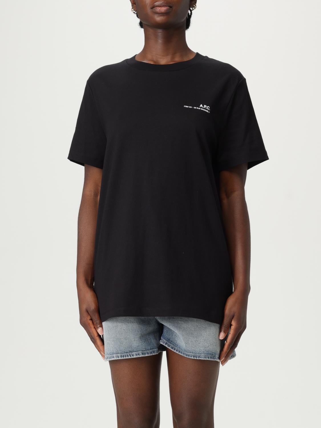 Apc T-shirt A. P.c. Woman Color Black In Black