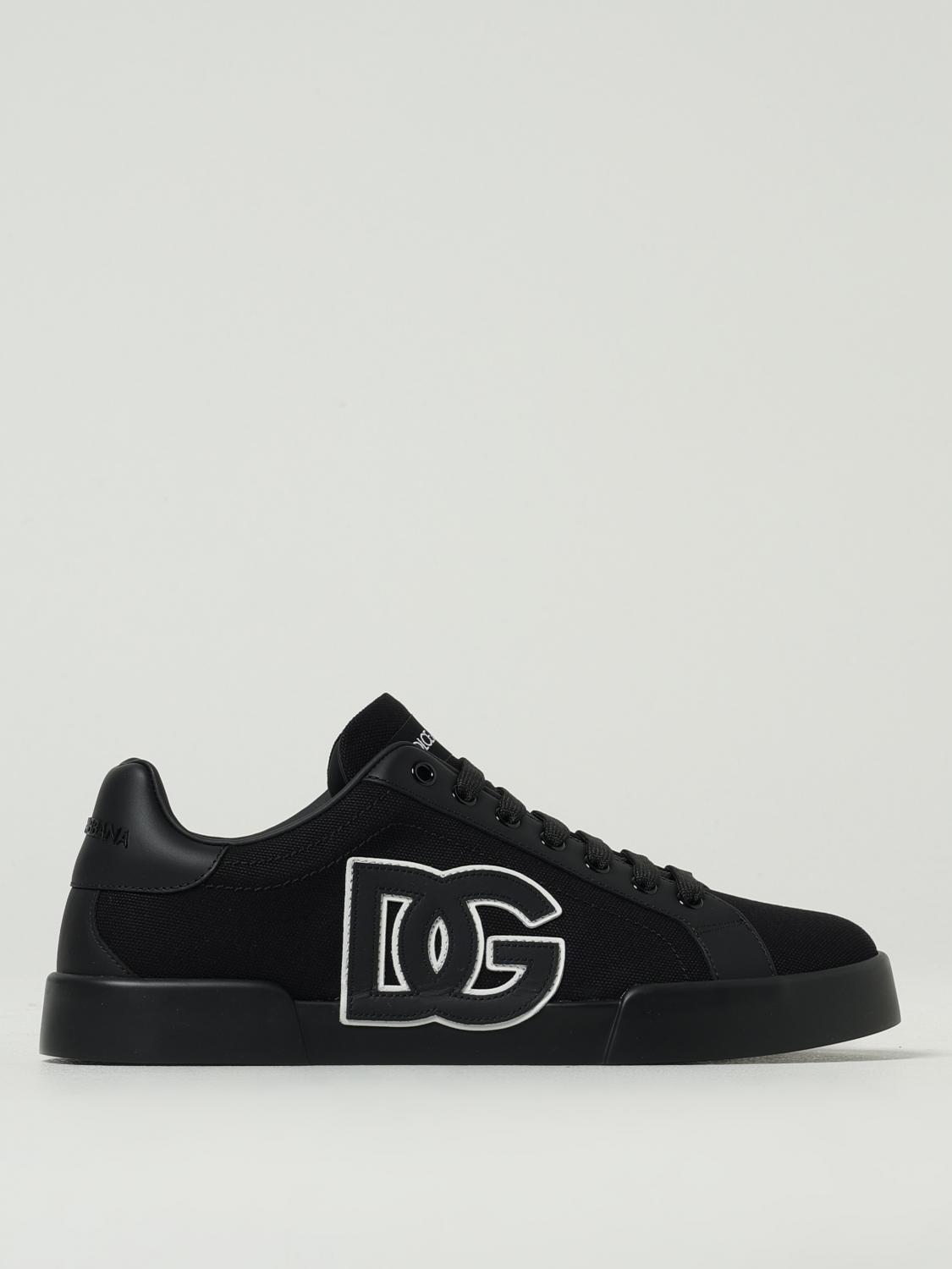 Dolce & Gabbana Sneakers With A Logo Patch In Black