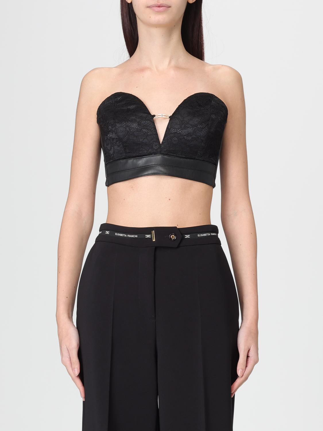 Elisabetta Franchi Top  Woman Color Black In Black