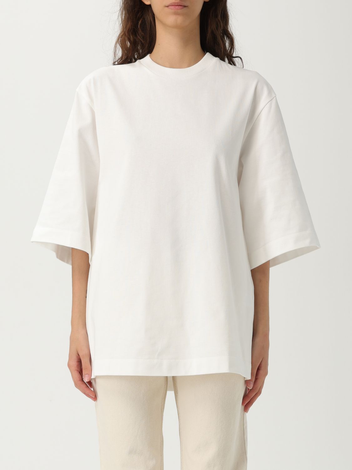 Carven T-shirt Donna Colore Beige In White
