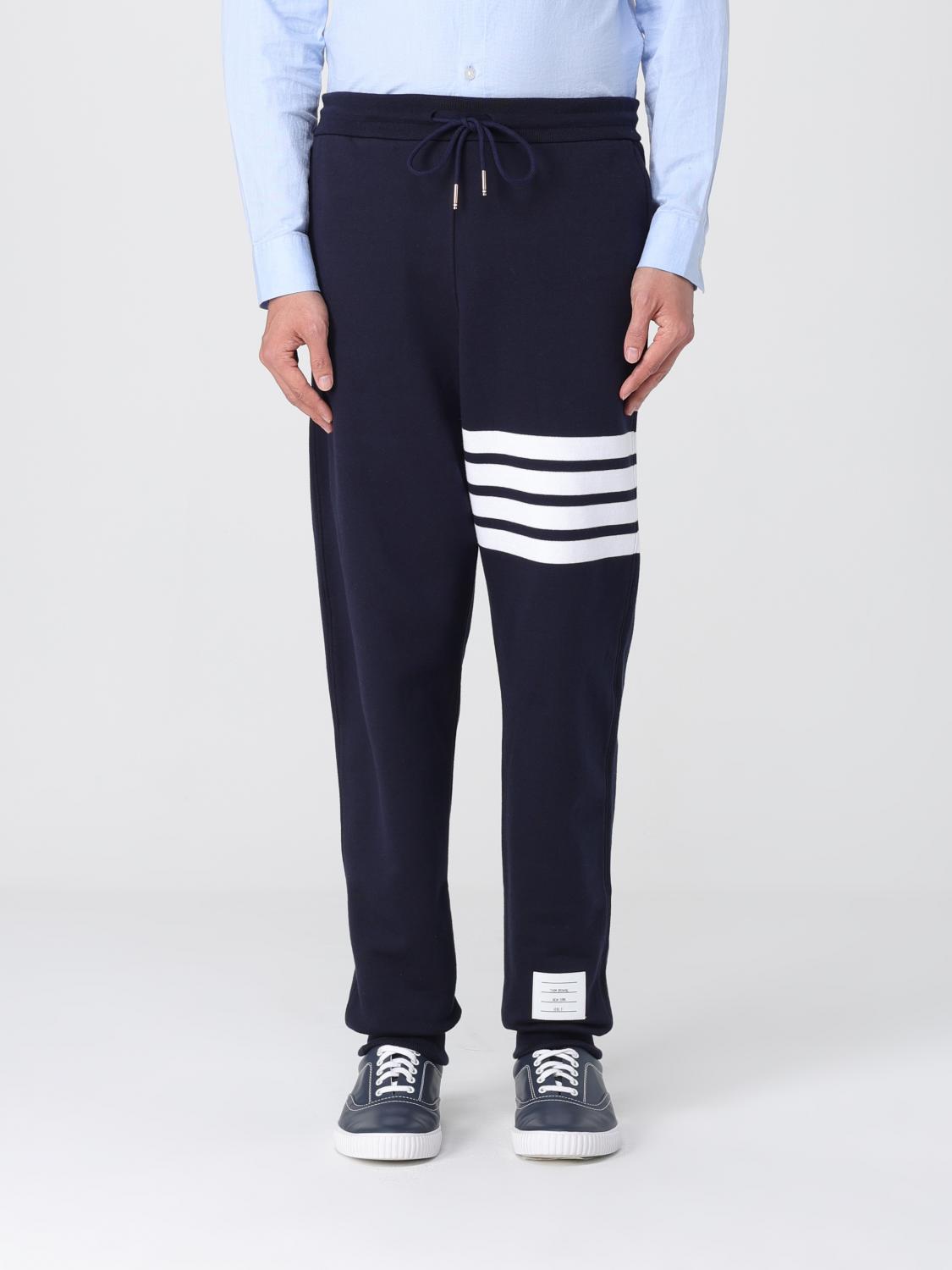 Thom Browne Tapered Striped Loopback Cotton-jersey Sweatpants
