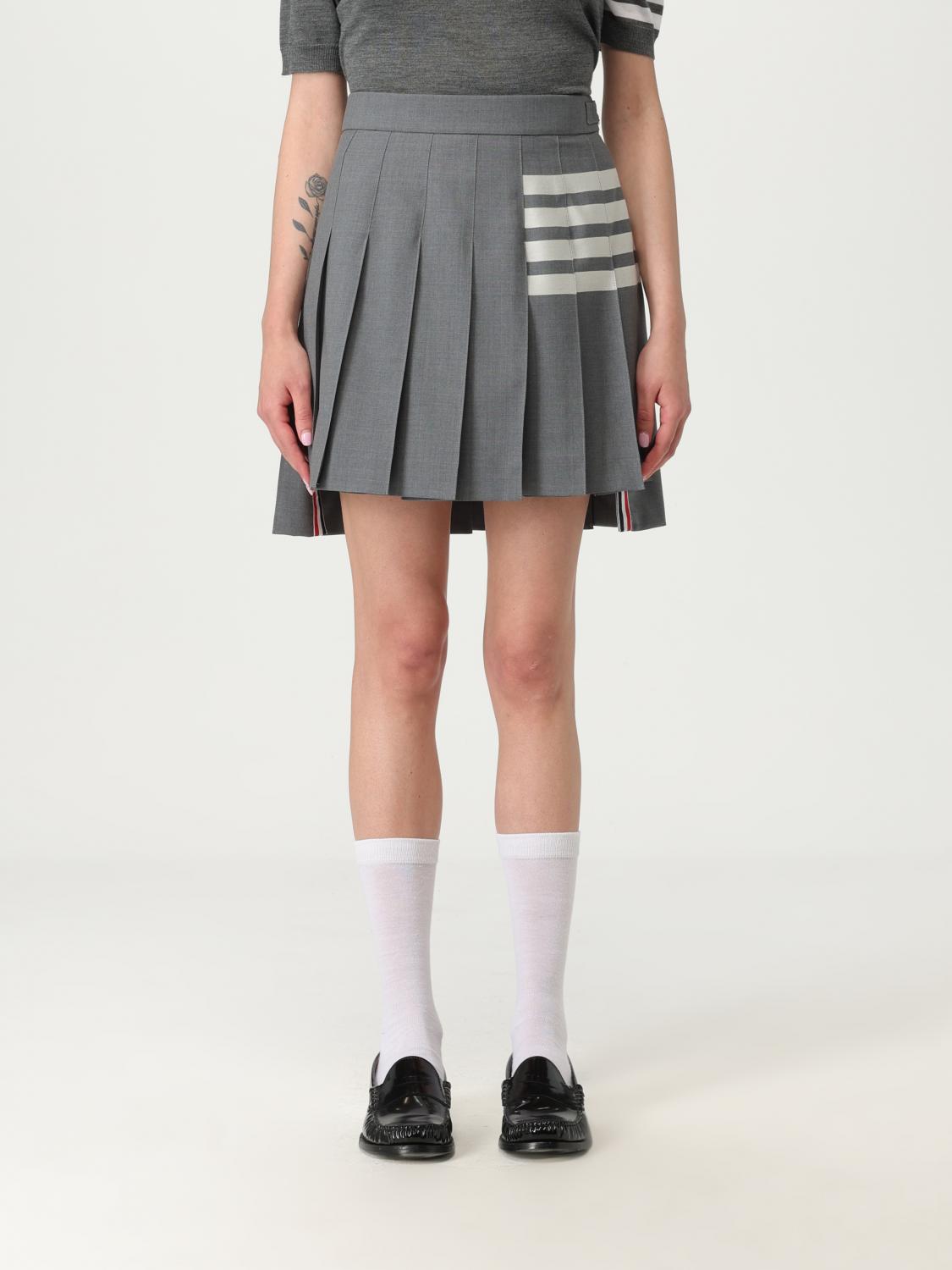 Thom Browne 4-bar Pleated Miniskirt