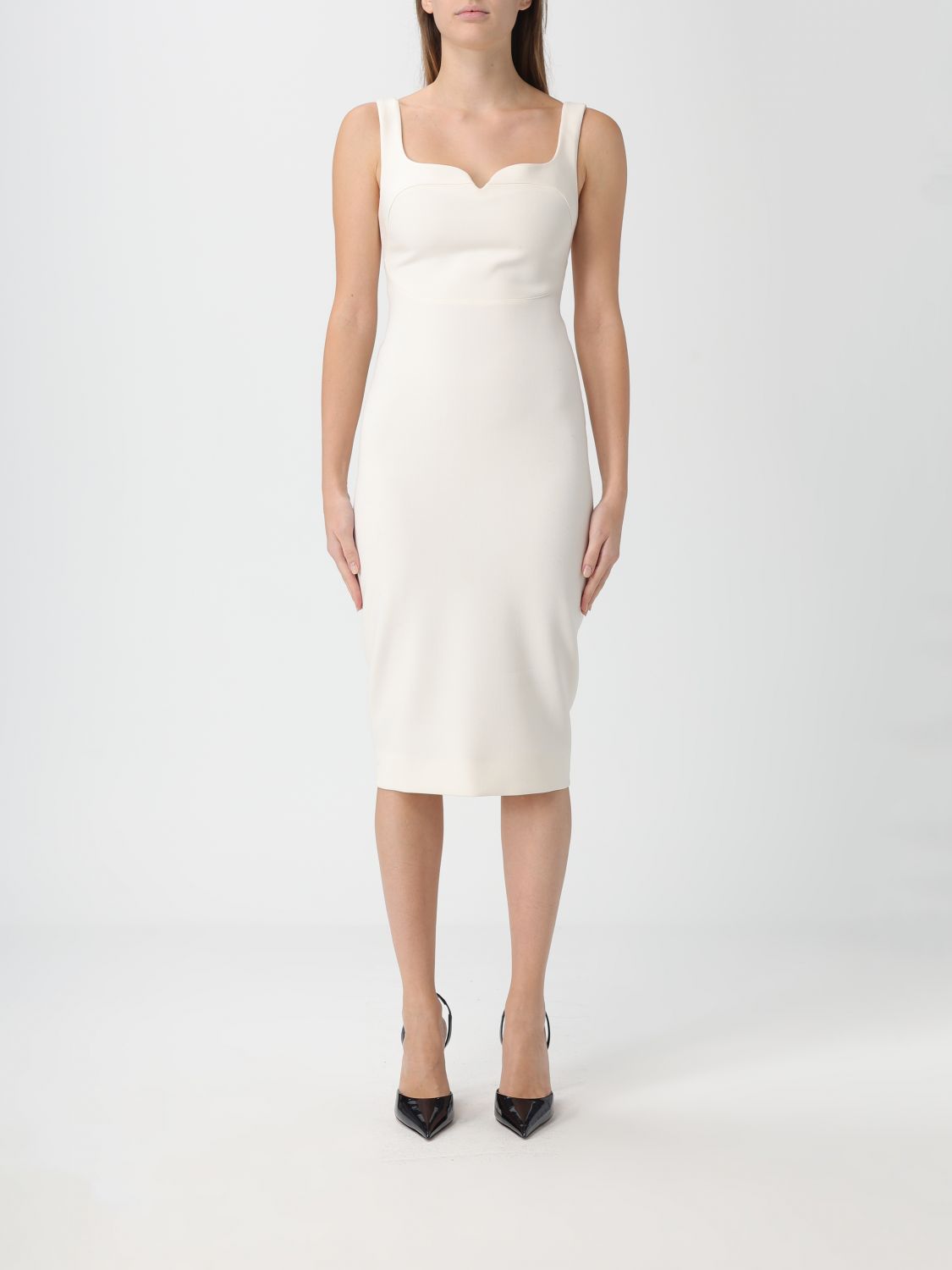 Victoria Beckham Dress Victoria Woman Color Ivory In White