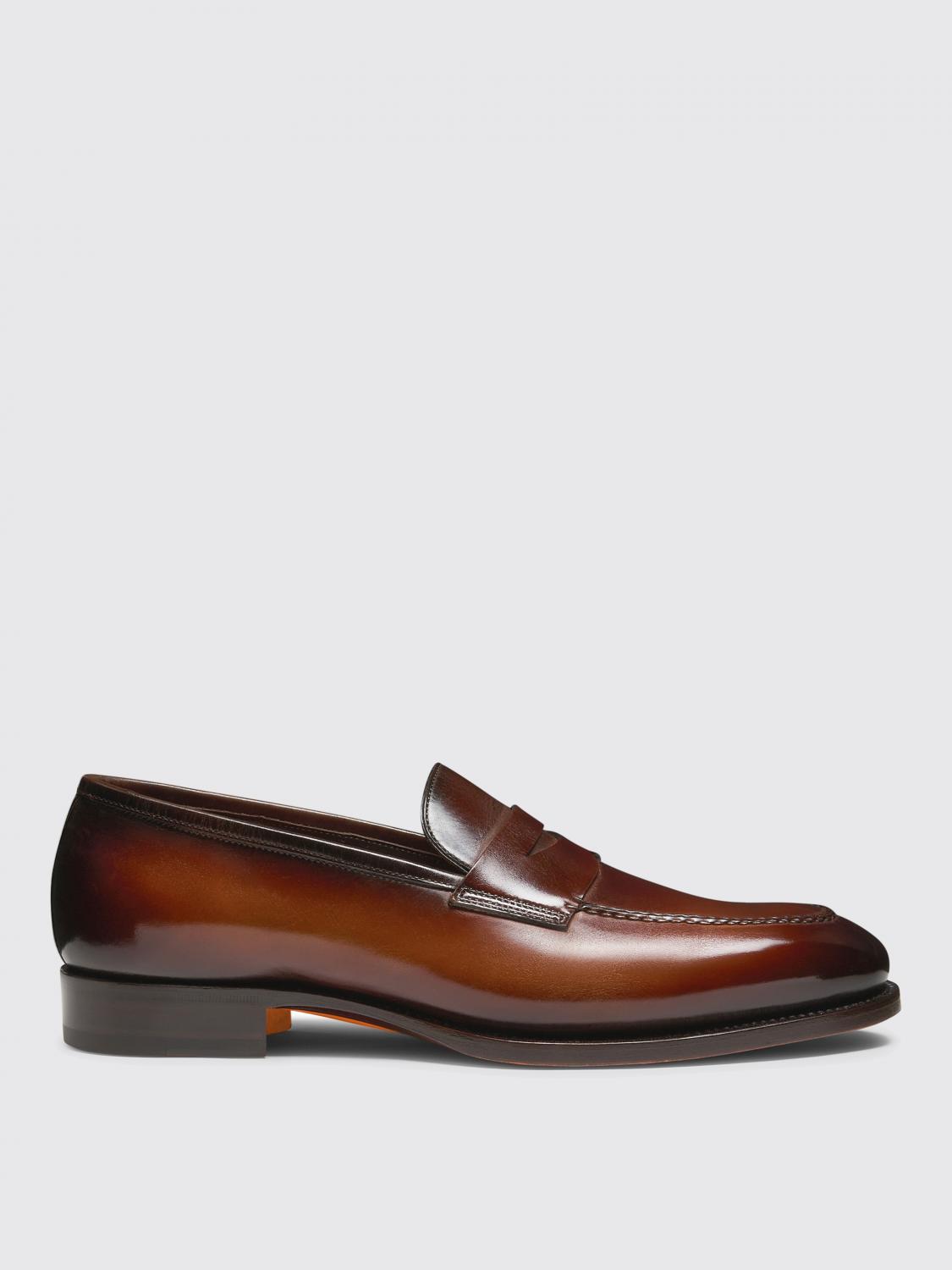 Santoni Loafers  Men Color Brown