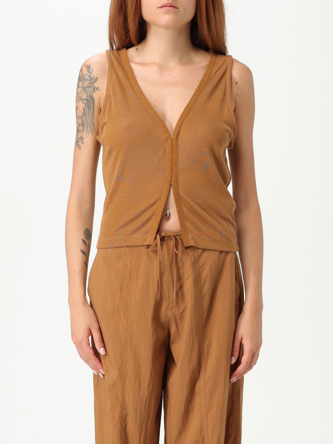 Calvin Klein Jeans Est.1978 Cardigan Calvin Klein Jeans Woman Color Brown In Brown