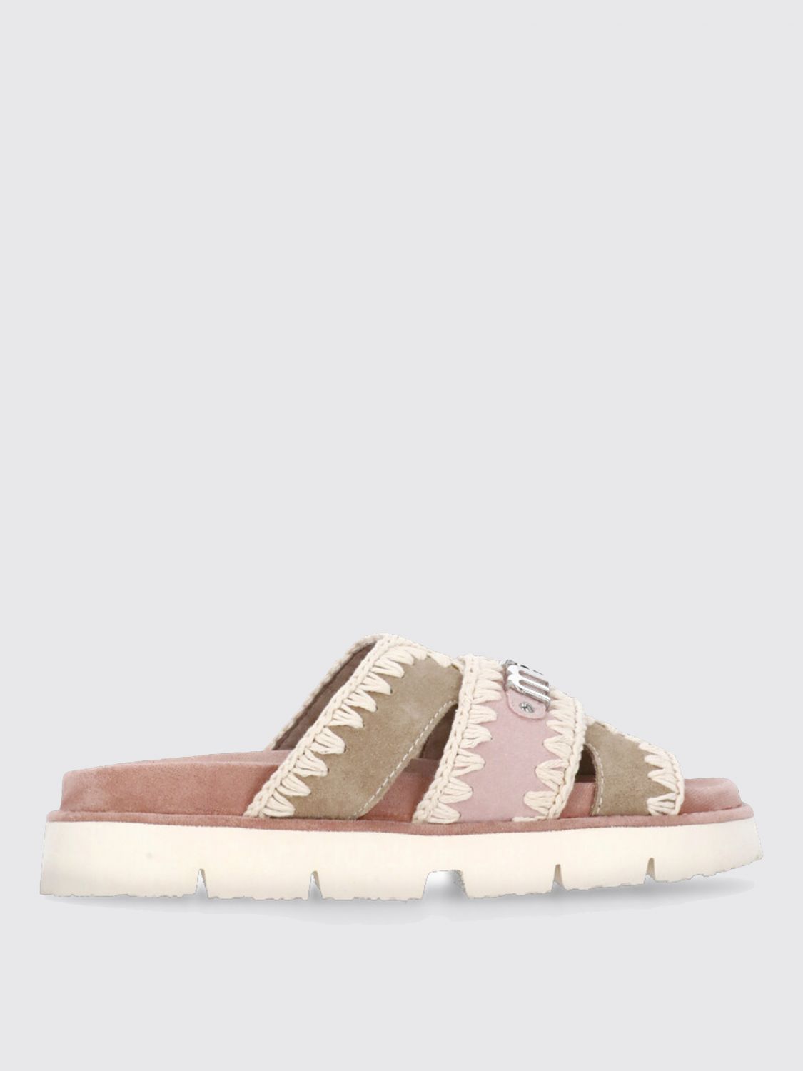 Shop Mou Flat Sandals  Woman Color Pink