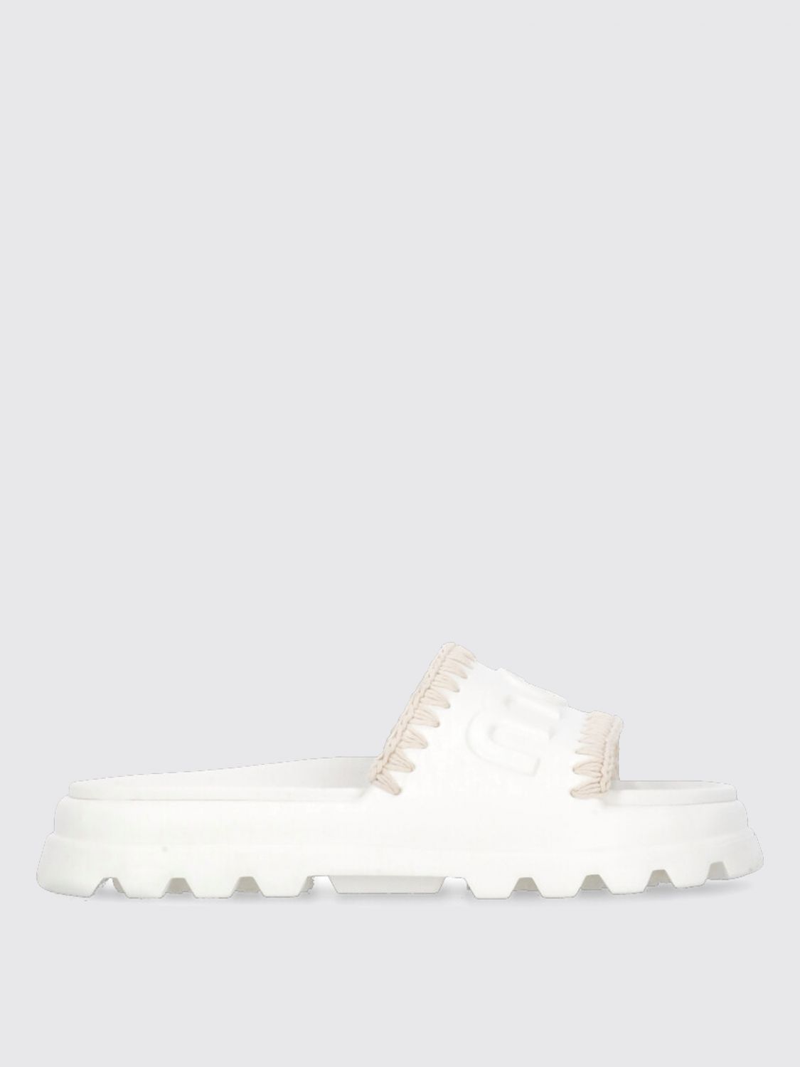 Shop Mou Flat Sandals Woman Color White