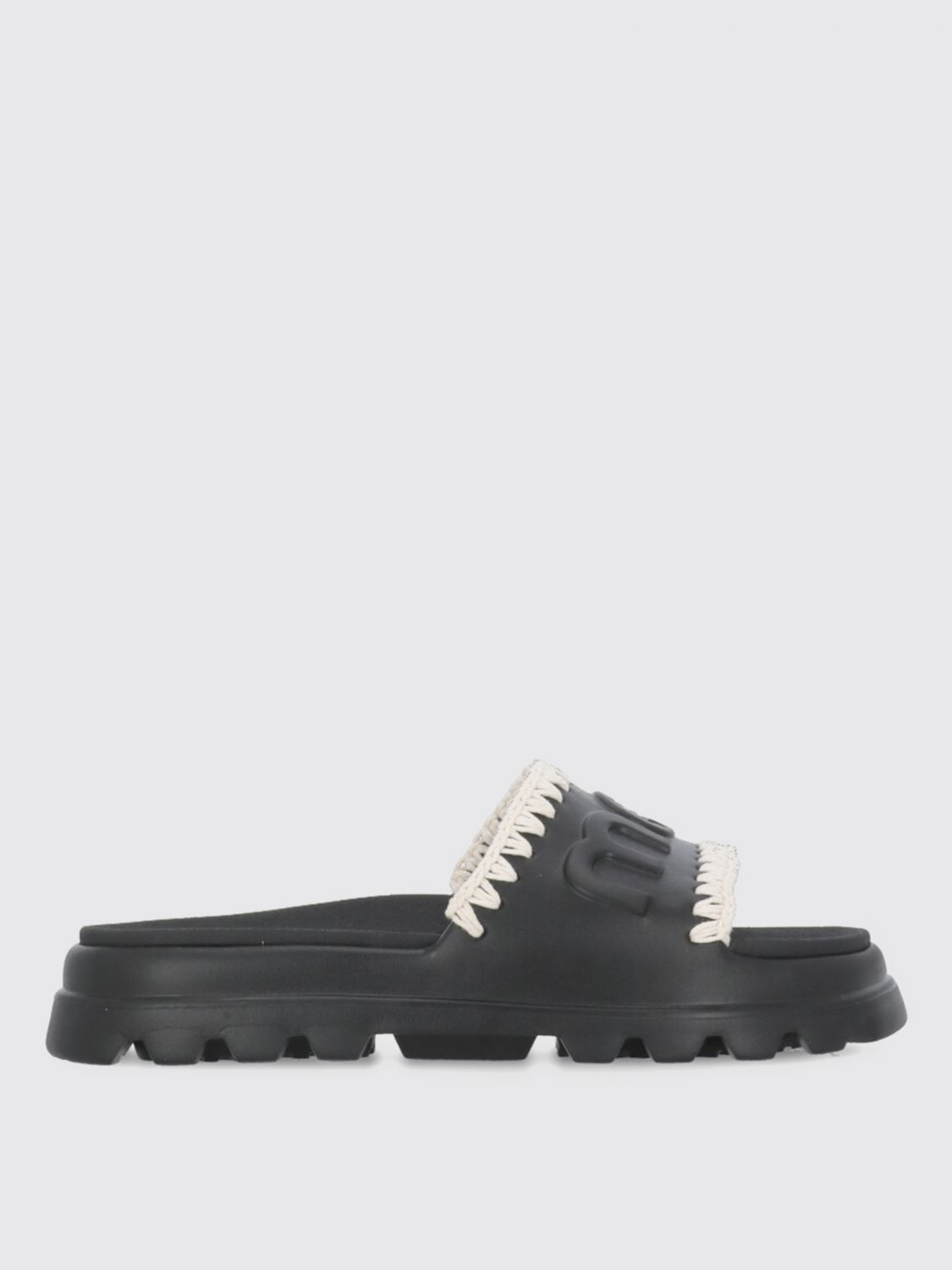 Mou Eva Logo-embossed Open-toe Slides