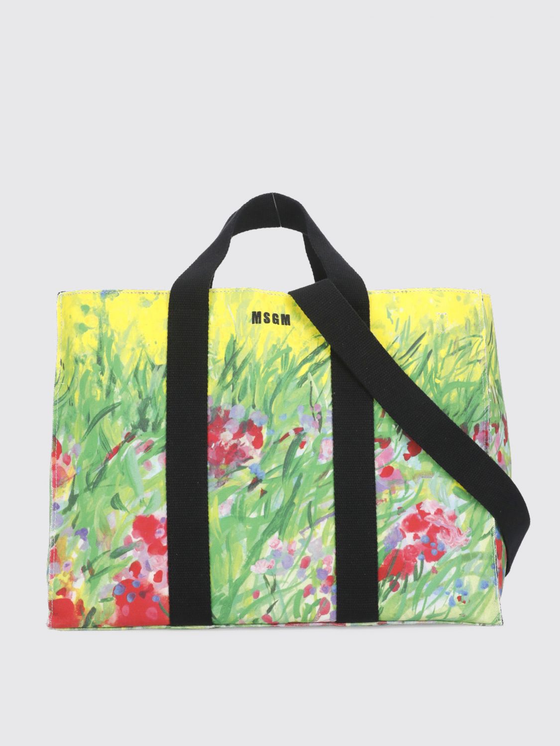 Msgm Multicolor Horizontal Tote Bag