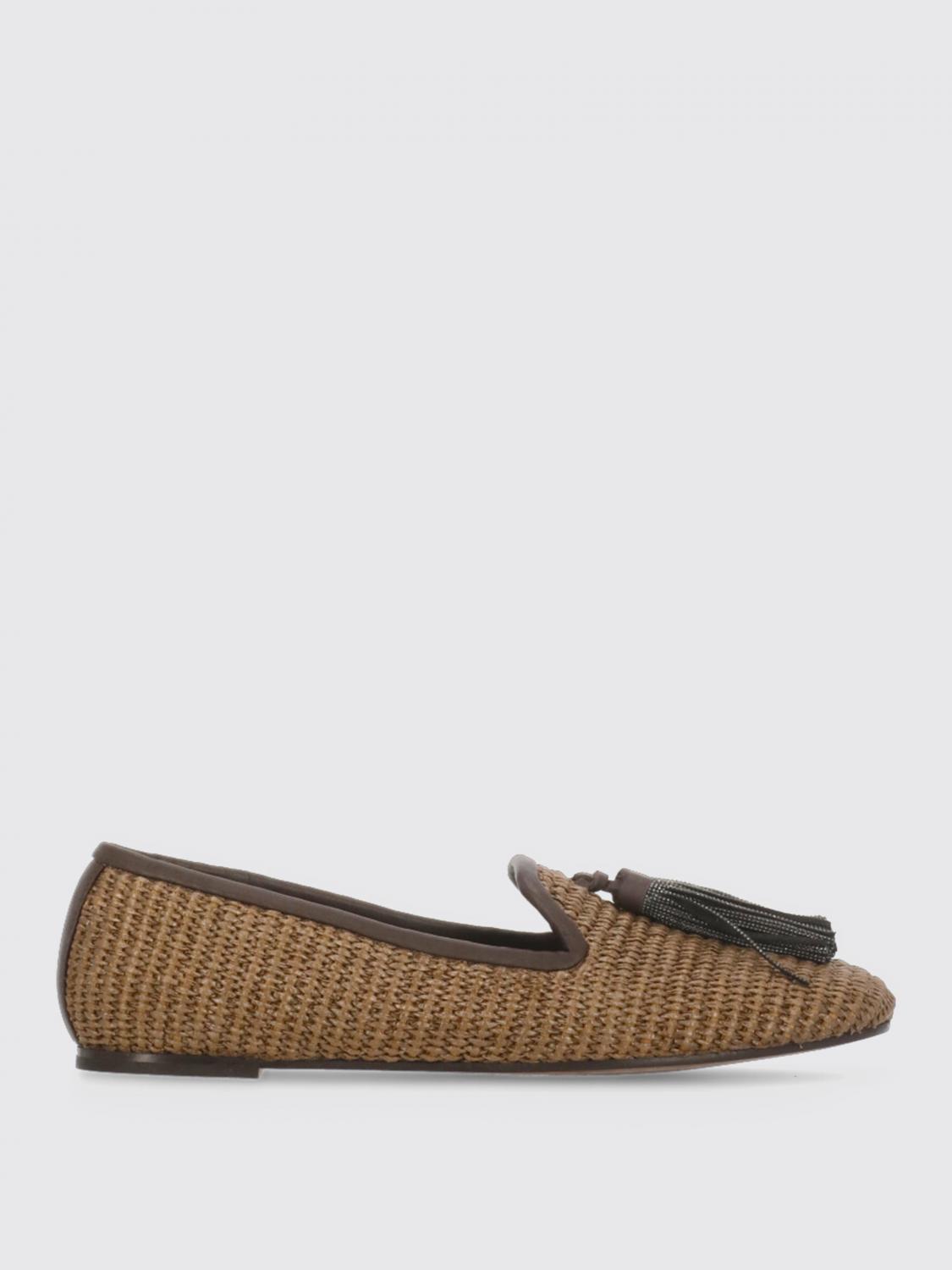 Brunello Cucinelli Round Toe Loafers In Brown
