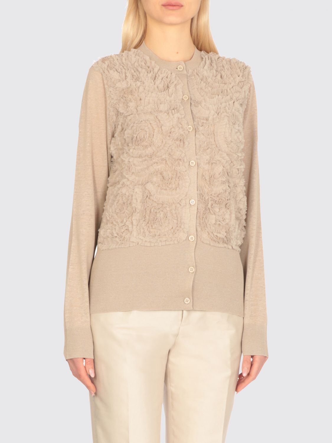 Fabiana Filippi Cardigan  Woman Color Beige