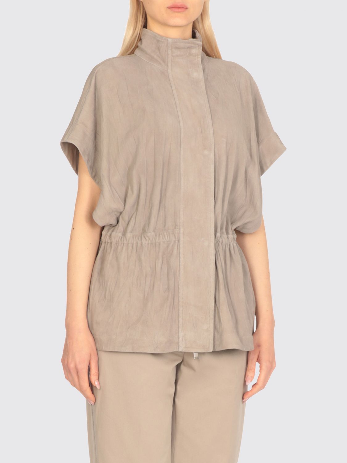 Shop Fabiana Filippi Jacket Woman Color Grey