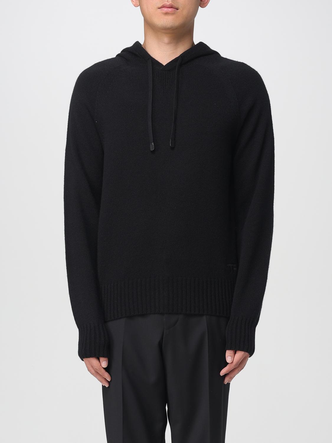 Tom Ford Men Seamless Cashmere Hoodie In Black