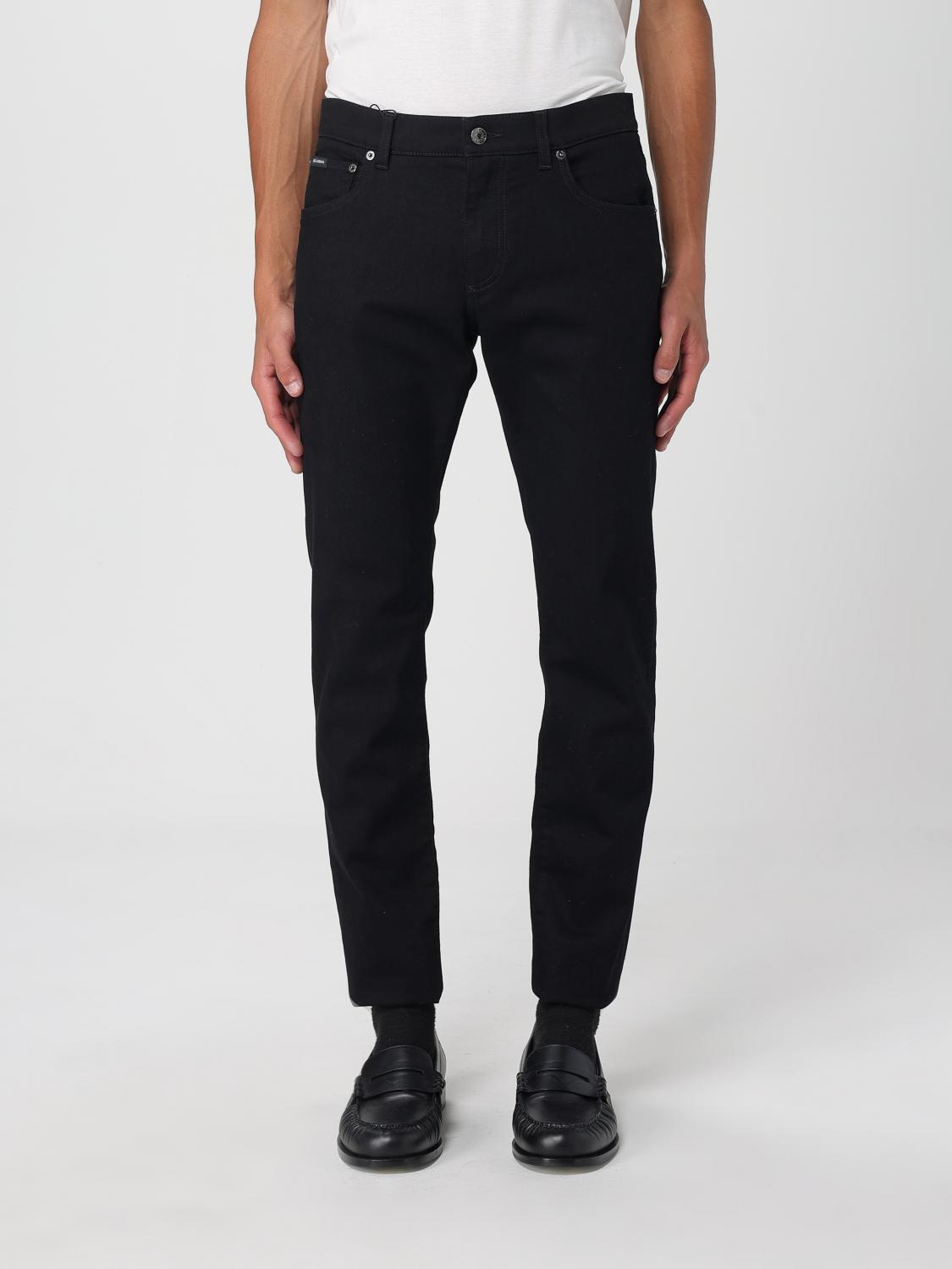 Dolce & Gabbana Black Jeans With Logo Patch On The Front And Logo Plaque On The Rear
