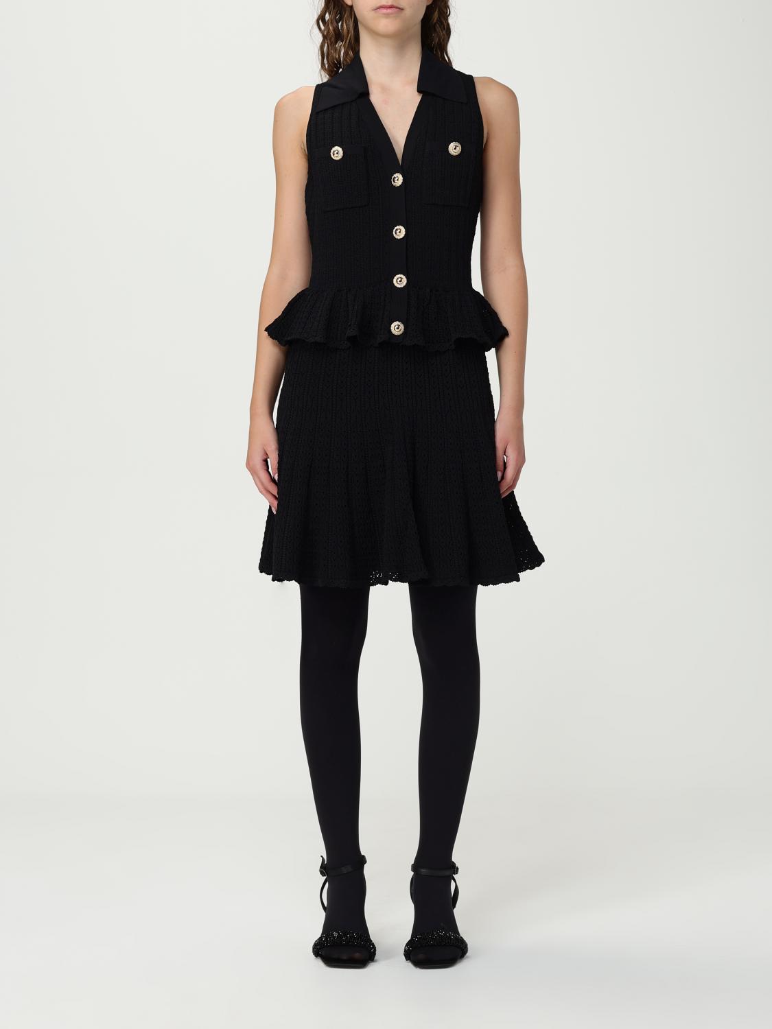 Self-portrait Pointelle-knit Sleeveless Mini Dress