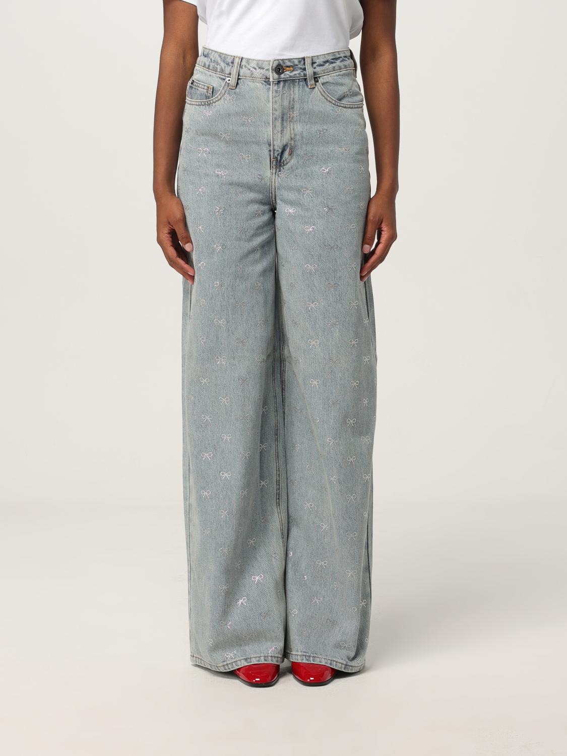 Self-portrait Crystal Embellished Denim Jeasn In Multi