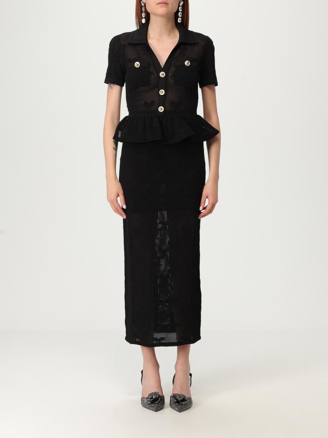 Self-portrait Self Portrait Women Bow Crochet Midi Dress In Black