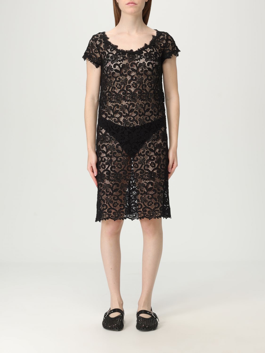 Ermanno Scervino Life Kleider Damen Farbe Schwarz