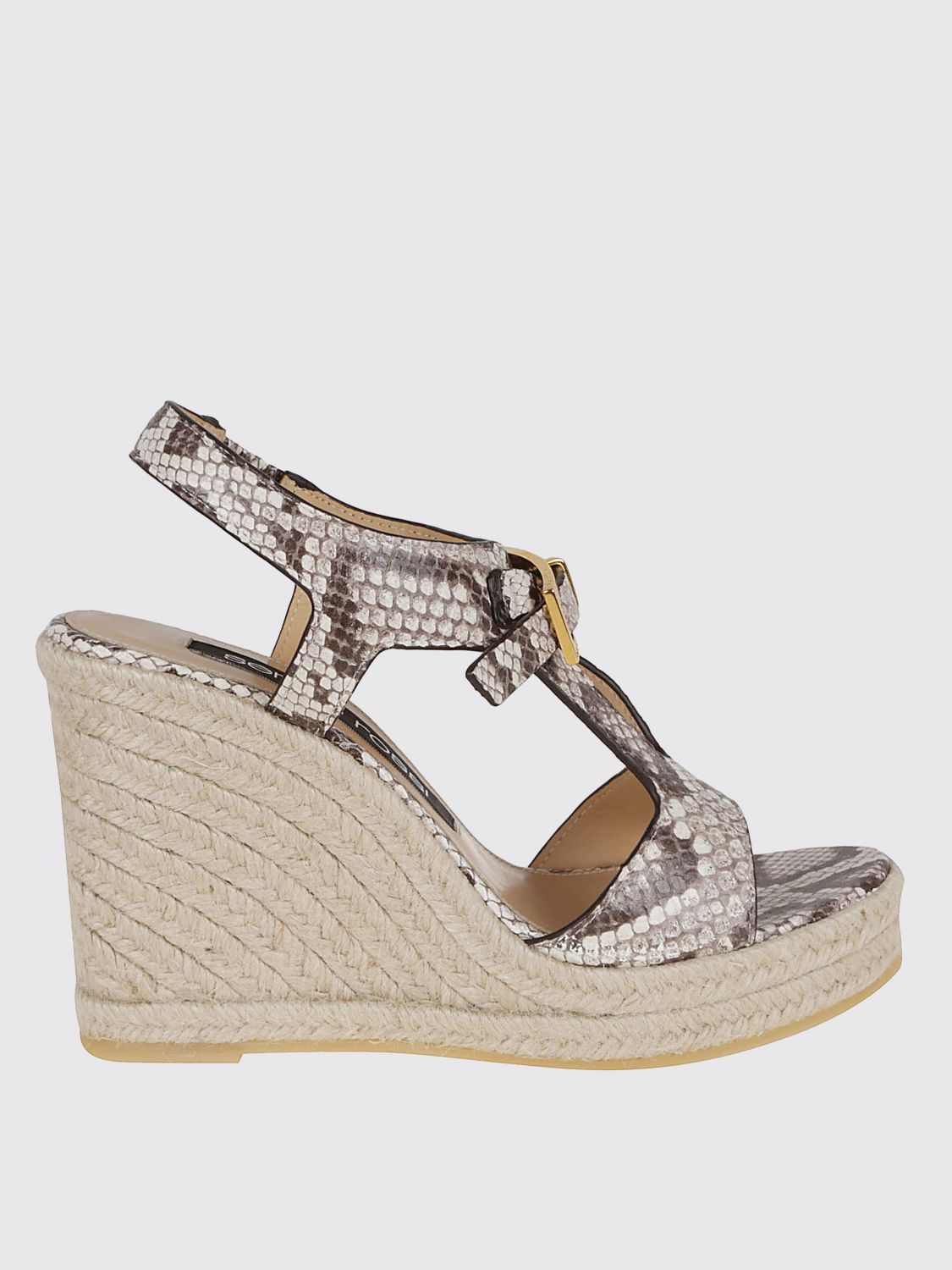Sergio Rossi Sr Nora Sandals With Distinctive Buckle In Multi