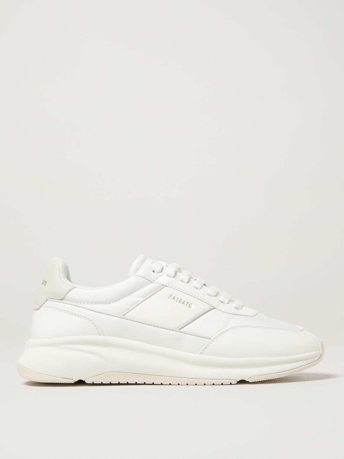 Axel Arigato Mens Cream Genesis Vintage Runner Leather And Recycled-polyester Trainers In White