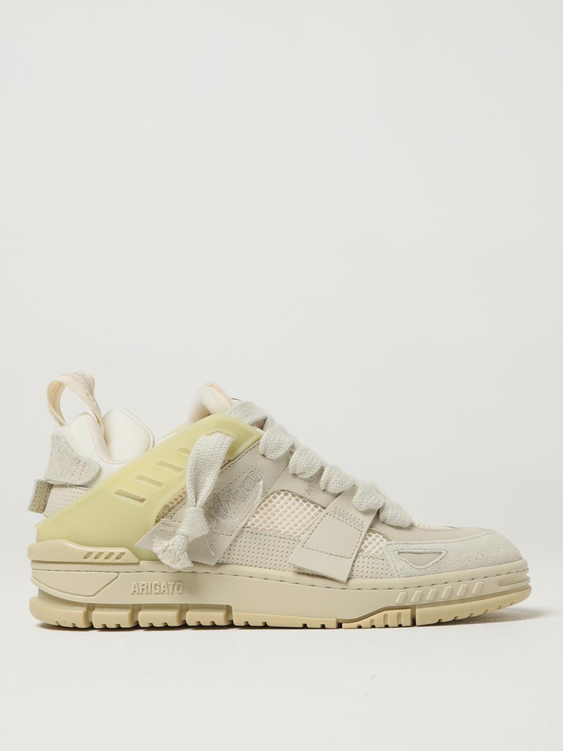 Axel Arigato Area Patchwork Sneakers In Beige Suede And Fabric In Multi