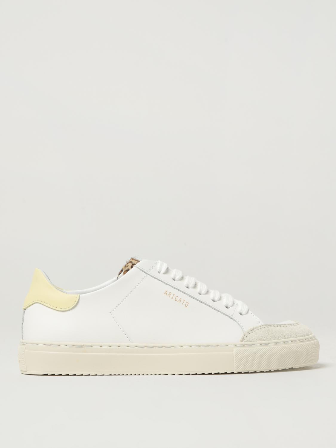 Axel Arigato Round Toe Rubber Sole Contrast Heel In White