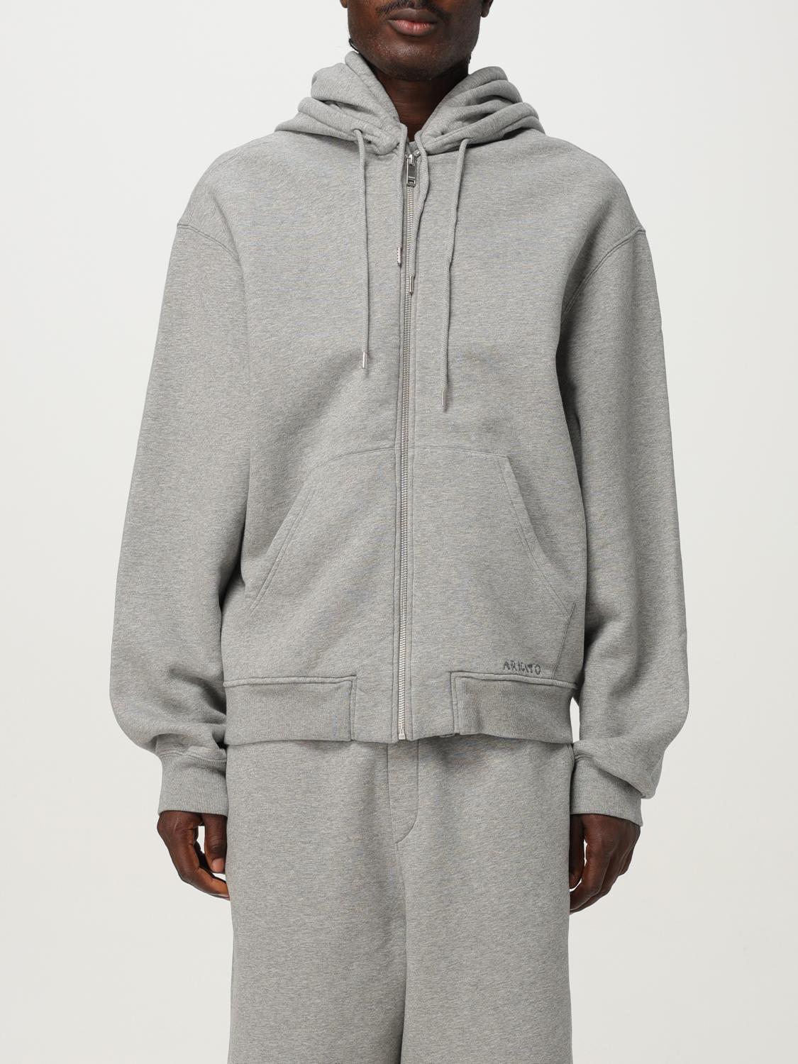 Axel Arigato Men Zip Hoodie In Gray