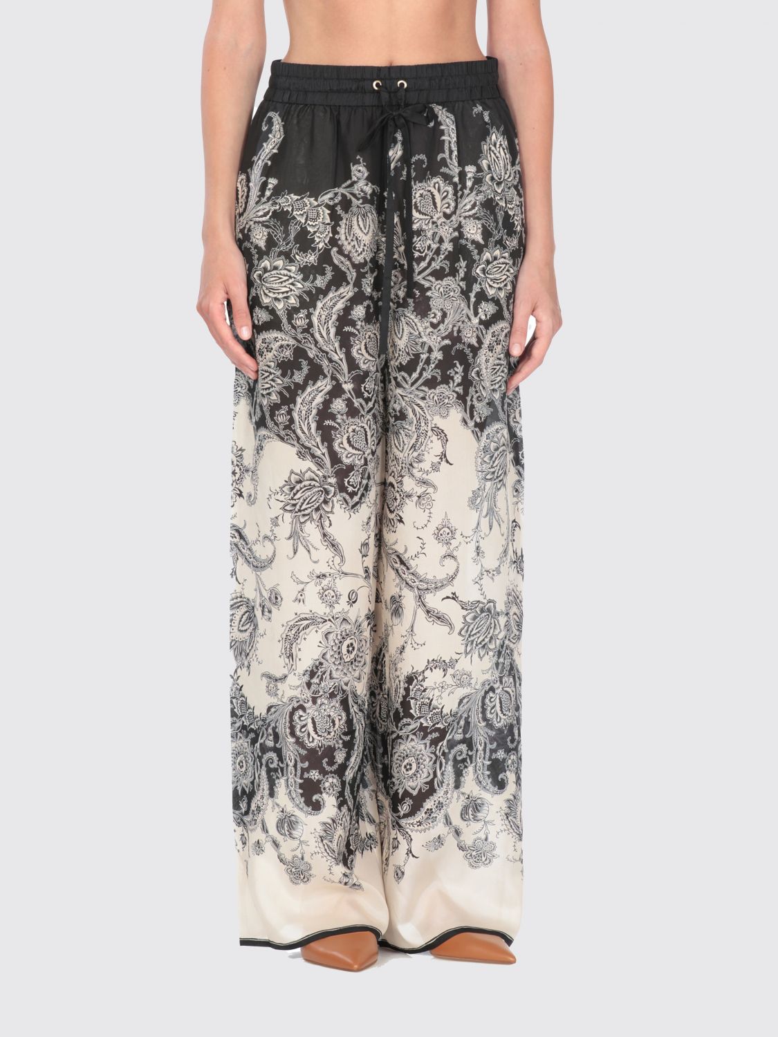 Zimmermann Pants  Woman Color Yellow Cream In Multi